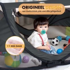 Deryan Peuter Luxe Campingbedje – Inclusief Zelfopblaasbare Matras - Zwart -Babyproducten 1200x1200 409