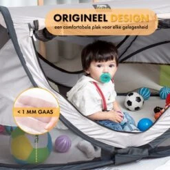 Deryan Peuter Luxe Campingbedje – Inclusief Zelfopblaasbare Matras - Silver -Babyproducten 1200x1200 413