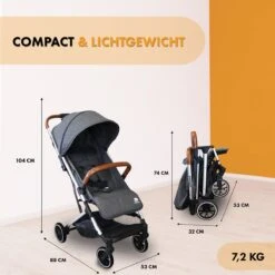 Deryan Rolo Luxe Lichtgewicht Buggy - Grijs -Babyproducten 1200x1200 524
