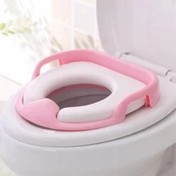 Universele Toiletbril Met Handvaten Voor Kinderen | Kinder Toiletzitje Toiletstoel | WC-bril Verkleiner Voor Peuters En Kleuters | Roze LB-A23 -Babyproducten 1200x1200 538