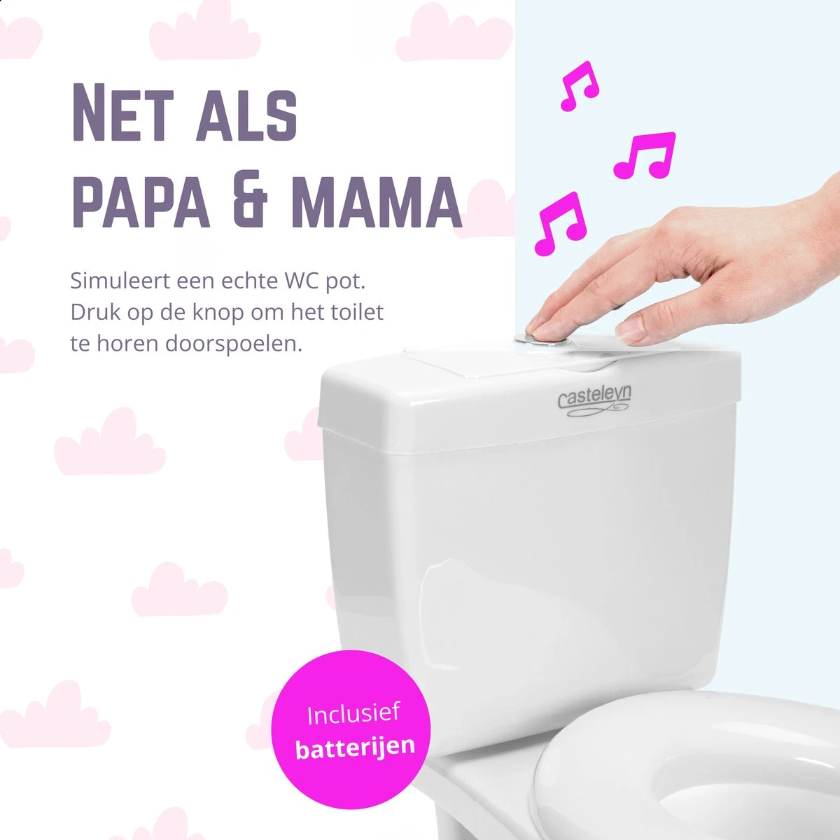 Casteleyn - Plaspotje - WC Potje - Toilet Trainer - Kinder Toilet - Met Geluid - Tot 21KG - Wit 10 Casteleyn - Plaspotje - WC Potje - Toilet Trainer - Kinder Toilet - Met Geluid - Tot 21KG - Wit - Afbeelding 8
