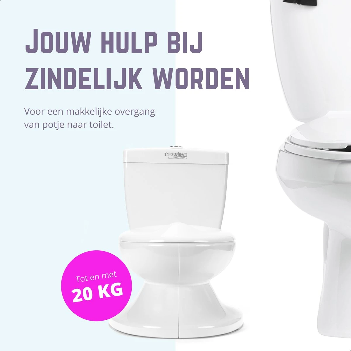 Casteleyn - Plaspotje - WC Potje - Toilet Trainer - Kinder Toilet - Met Geluid - Tot 21KG - Wit 13 Casteleyn - Plaspotje - WC Potje - Toilet Trainer - Kinder Toilet - Met Geluid - Tot 21KG - Wit - Afbeelding 11