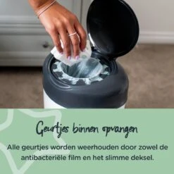Tommee Tippee Simplee Sangenic Luieremmer, Milieuvriendelijker Systeem, Inclusief 6 Navulcassettes Met Duurzaam Geproduceerde Antibacteriële GREENFILM, Grijs -Babyproducten 1200x1200 787