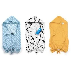 KipKep Blenker Hydrofiele Badcape - Maat 100x70cm - Little Bees Geel -Babyproducten 1200x1200 825