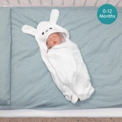 Navaris Badcape Met Capuchon Voor Baby - Set Met Badcape En Washandje - 100% Bamboe - Voor Baby's Van 0-12 Maanden - Oeko-tex Gecertificeerd - Schaap -Babyproducten 1200x1200 835