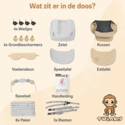 Twinky® Kinderstoel – 2-in-1 Kinderwagen Set – Bruin – Inklapbare Eetstoel & Baby Wagentje En Babystoel Voor Aan Tafel – Kinderzetel, Peuterstoeltje En Meegroeistoel In 1 21 Twinky® Kinderstoel – 2-in-1 Kinderwagen Set – Bruin – Inklapbare Eetstoel & Baby Wagentje En Babystoel Voor Aan Tafel – Kinderzetel, Peuterstoeltje En Meegroeistoel In 1 -Babyproducten 1200x1200 981
