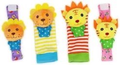 Baby Rammelaar | Baby Rammelaar Sokjes En Rammelaar Armbanden|4-delig Rammelaar Set|Pols- En Voetrammelaar Set| 0 T/m 24 Maanden | Babyarmband | Babysokken | Babykleding|Pasgeboren Baby| Baby Gift Set