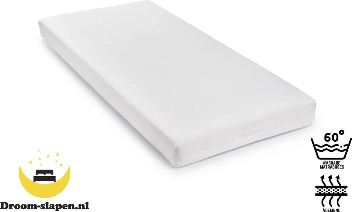 Matras - Baby/junior/peuter Matras Koudschuim 70x140 12cm - Anti Allergische Bamboo Tijk 3 Matras - Baby/junior/peuter Matras Koudschuim 70x140 12cm - Anti Allergische Bamboo Tijk