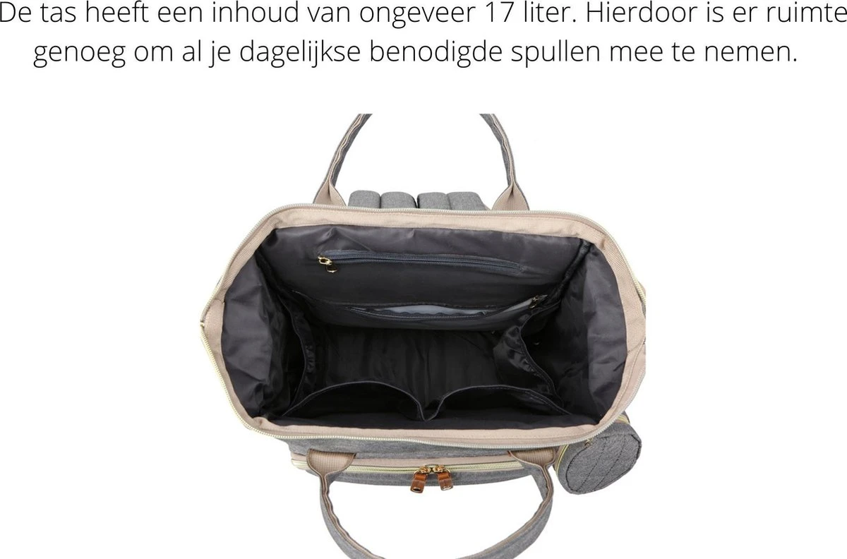 Humpy Dumpy Stijlvolle Luiertas Rugzak (Zwart) Met Uitschuifbaar Verschoon/ Slaap Bedje. Incl. Verschoon Matje, USB Poort & Buggy Straps 10 Humpy Dumpy Stijlvolle Luiertas Rugzak (Zwart) Met Uitschuifbaar Verschoon/ Slaap Bedje. Incl. Verschoon Matje, USB Poort & Buggy Straps - Afbeelding 8