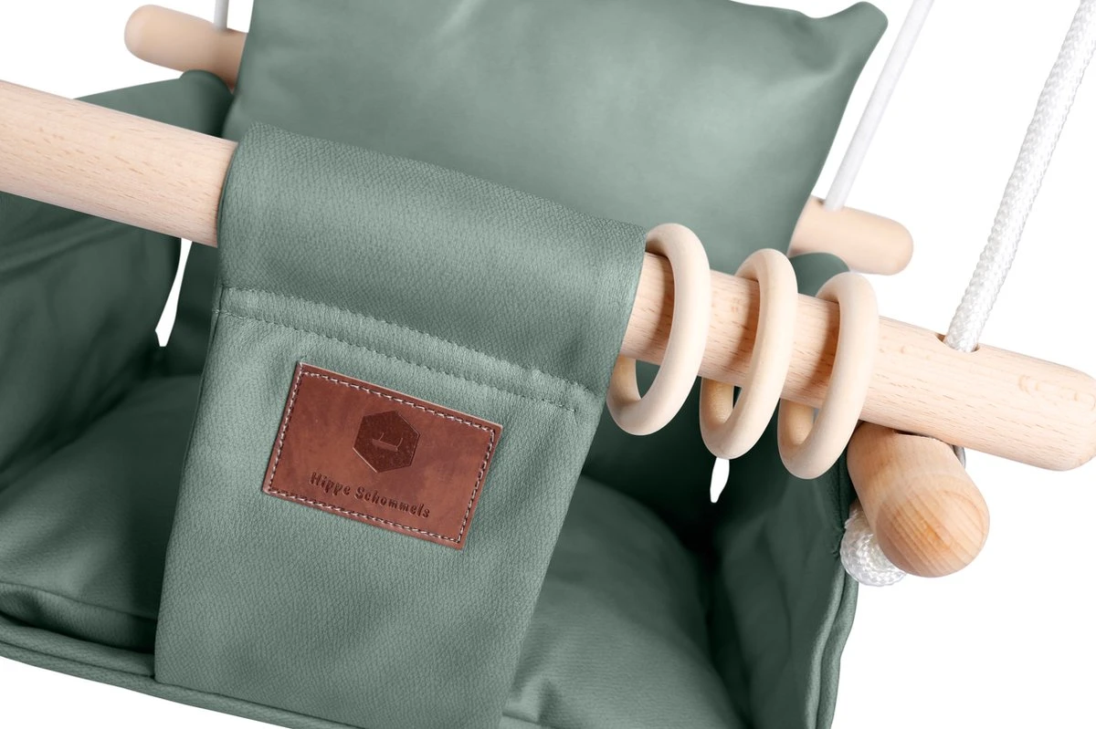 Baby / Kinder Schommel Voor Binnen Of Buiten! - Luxe Baby Swing ZeeGroen - Schommelstoel Inclusief Zachte Kussens En Bevestigingsmaterialen 5 Baby / Kinder Schommel Voor Binnen Of Buiten! - Luxe Baby Swing ZeeGroen - Schommelstoel Inclusief Zachte Kussens En Bevestigingsmaterialen - Afbeelding 3