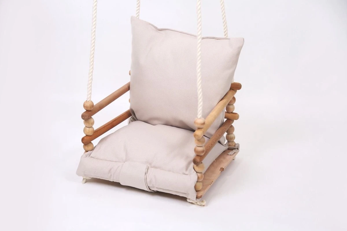 Babyschommel Met Berkenhout - Schommel Baby - Baby Swing Tot 60 Kg - Verstelbaar Schommel Kind - Babyswing 11 Babyschommel Met Berkenhout - Schommel Baby - Baby Swing Tot 60 Kg - Verstelbaar Schommel Kind - Babyswing - Afbeelding 9