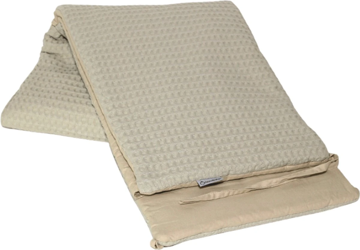 Bedomrander Moskou Beige Wafel Design - Bedbumper 5 Bedomrander Moskou Beige Wafel Design - Bedbumper - Afbeelding 3