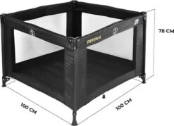 Deryan Kinderbox - Inklapbare Box - 100x100cm - Zwart -Babyproducten 1200x869 2