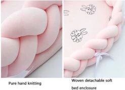 Buxibo - Draagbare Babynest - Co- Sleeper - Bed Bumper - Baby Bed Accessoires - Met Strikjes - Inclusief Bumper Rand - Verschoonmat - Veilig Slapen - Roze -Babyproducten 1200x871 2
