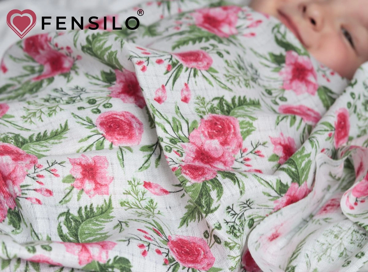 Hydrofiele Doeken - Hydrofiele Luiers - 70 X 80 Cm - 10 Pack - Roze- Bloemen - Meisje - Standard 100 By Oeko-tex® - Fensilo 7 Hydrofiele Doeken - Hydrofiele Luiers - 70 X 80 Cm - 10 Pack - Roze- Bloemen - Meisje - Standard 100 By Oeko-tex® - Fensilo - Afbeelding 5