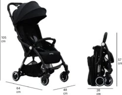 Hamilton By Yoop S1 Plus Buggy Met Monteerbare Zeno Plus Draagwieg - Nieuw En Hoger 2023 Model - Premium Budget Stroller Met One Hand Folding Technologie – Zwart - Licht, Verstelbaar, Wendbaar En Geschikt Van 0 Maanden Tot 4 Jaar – Inclusief Adapter -Babyproducten 1200x931