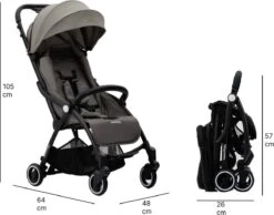 Hamilton By Yoop X1 Plus Buggy – Nieuw, Hoger, Uitgebreider 2023 Model – Premium Stroller Met One Hand Folding Technologie – Grijs – Lichte, Verstelbare En Wendbare Kinderwagen Met Vele Gemakken -Babyproducten 1200x942 2