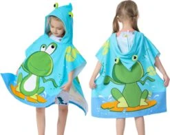 JAXY Badcape Baby - Badcape - Baby Badjas - Omslagdoek - Omslagdoek - Baby Handdoek Met Capuchon - Strandhanddoek - Badponcho - Poncho Handdoek - Microfiber - 60x90cm - Kikker -Babyproducten 1200x950 4