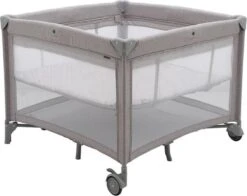 Topmark Reisbed/Box Parker - 100x100 Cm. - Grey -Babyproducten 1200x952