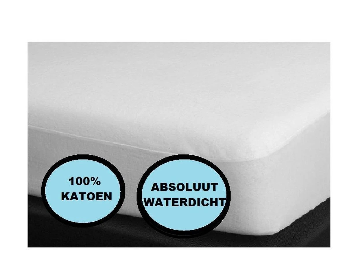 Princessmatras Beschermer-Waterdicht PU-Molton -flanel-100% Katoen Antibacteriëel-Rondom Elastiek-Baby-Junior-70x140-cm Wit 3 Princessmatras Beschermer-Waterdicht PU-Molton -flanel-100% Katoen Antibacteriëel-Rondom Elastiek-Baby-Junior-70x140-cm Wit