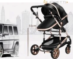 Merkloos Lioretti® Luxe Baby Buggy 3 In 1 | Baby Wagen | Kinderwagen Met Stoel En Wieg | Inklapbaar | Hoge Kwaliteit | Combi | Zwart -Babyproducten 1200x976 3
