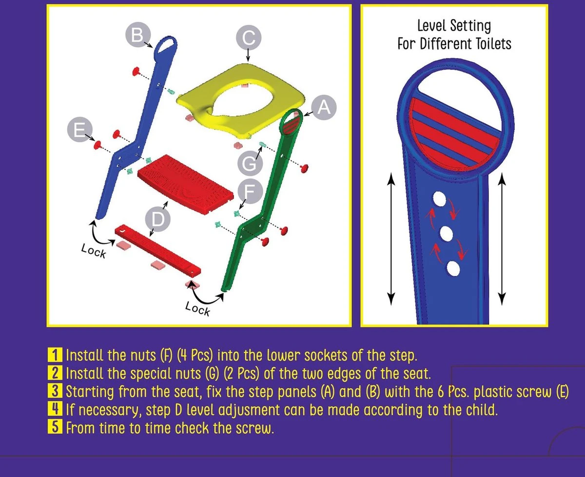Motek® - WC Verkleiner - Wc Verkleiner Met Trapje - Toiletverkleiner - Toilettrainer - Wc Verkleiner Opvouwbaar - 2 Tot 7 Jaar - Trainer Met Opstapje 12 Motek® - WC Verkleiner - Wc Verkleiner Met Trapje - Toiletverkleiner - Toilettrainer - Wc Verkleiner Opvouwbaar - 2 Tot 7 Jaar - Trainer Met Opstapje - Afbeelding 10