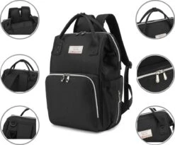 Massi Miliano Luiertas Unisex Zwart (M-22003-6) -Babyproducten 1200x994