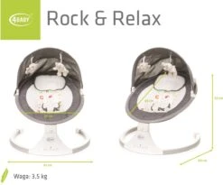 4Baby Rock 'n Relax Grijs - Babyschommel - Elektronische BabySwing - 5 Snelheden - Inclusief Accessoires -Babyproducten 1200x996 4