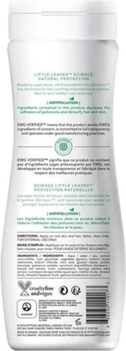 Attitude Little Leaves 2-in-1 Shampoo Watermeloen & Kokos -Babyproducten 431x1200