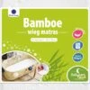 Bamboe Ovaal Matras - 72x32 Cm | Mozesmand - Kinderwagen - Wieg | Zacht Aanvoelend | 4 Cm Dik | Afneembare Hoes | Oeko-Tex® | EU-product