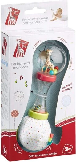Sophie De Giraf - Rammelaar - Zachte Maracas - In Witte Geschenkdoos -Babyproducten 567x1200