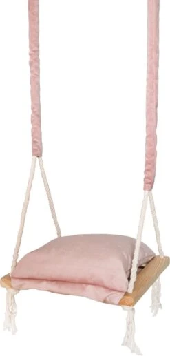 Merkloos Babyschommel Babyzitje - Stof Hout - Babyschommel Binnen - Kinderschommel - Schommel Baby Zitje - Schommelzitjes - Schommelstoel - Roze -Babyproducten 573x1200 2