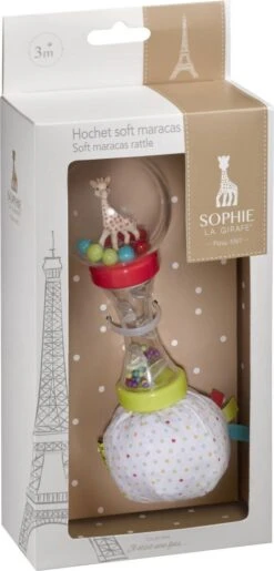 Sophie De Giraf - Rammelaar - Zachte Maracas - In Witte Geschenkdoos -Babyproducten 576x1200