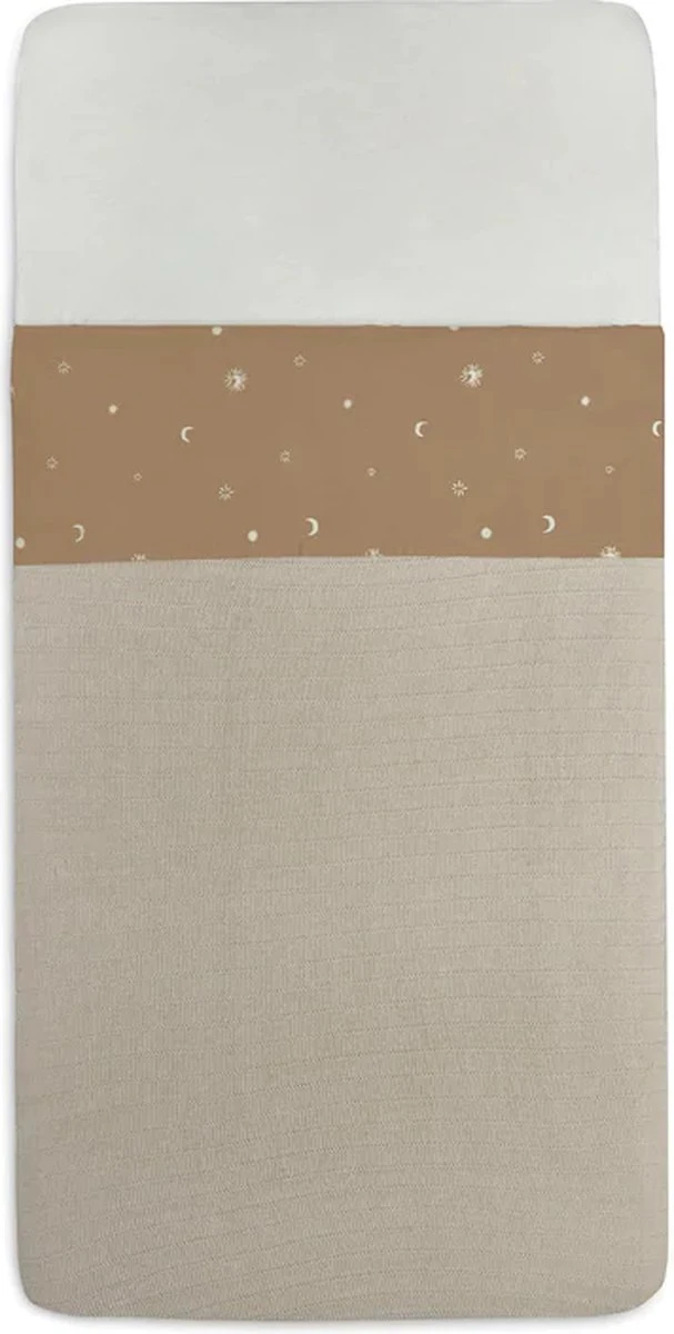 Jollein Baby Laken Wieg 75x100cm Stargaze - Biscuit 6 Jollein Baby Laken Wieg 75x100cm Stargaze - Biscuit - Afbeelding 4
