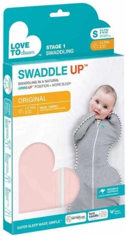 Love To Dream™ Babyslaapzak Swaddle Up™ - Inbakeren - Baby 0-3 Maanden - 3.5-6 Kg - All Season - Oud Roze -Babyproducten 642x1200 3