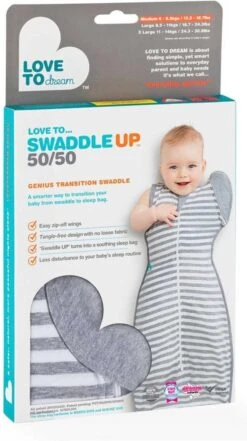Love To Dream™ Babyslaapzak Swaddle Up™ - Inbakeren Afbouwen - Baby 4-6 Maanden - 11-14 Kg - All Season - Grijs 17 Love To Dream™ Babyslaapzak Swaddle Up™ - Inbakeren Afbouwen - Baby 4-6 Maanden - 11-14 Kg - All Season - Grijs -Babyproducten 672x1200 4