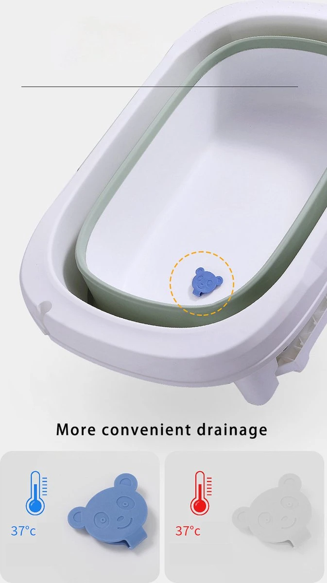 Rudolphy Opvouwbaar Babybad 3-in 1 Van 0-12 Jaar - Roze 4 Rudolphy Opvouwbaar Babybad 3-in 1 Van 0-12 Jaar - Roze - Afbeelding 2