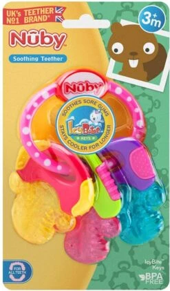 Nûby - IcyBite Koelbijtsleutels - Roze - 3m+ -Babyproducten 704x1200