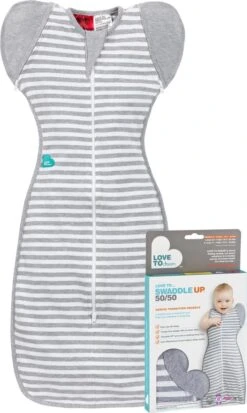 Love To Dream™ Babyslaapzak Swaddle Up™ - Inbakeren Afbouwen - Baby 4-6 Maanden - 11-14 Kg - All Season - Grijs