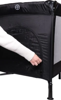 Ding Deluxe Black Campingbedje Incl. Bodemverhoger -Babyproducten 734x1200 3
