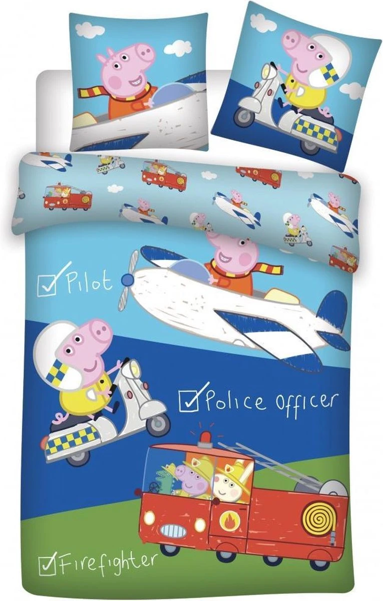 Peppa Pig Dekbedovertrek 100 X 135 Cm 40 X 60 Cm 100% Katoen 3 Peppa Pig Dekbedovertrek 100 X 135 Cm 40 X 60 Cm 100% Katoen