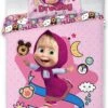 Masha En De Beer Baby Dekbedovertrek Little Masha - 100 X 135 Cm - Katoen -Babyproducten 776x1200