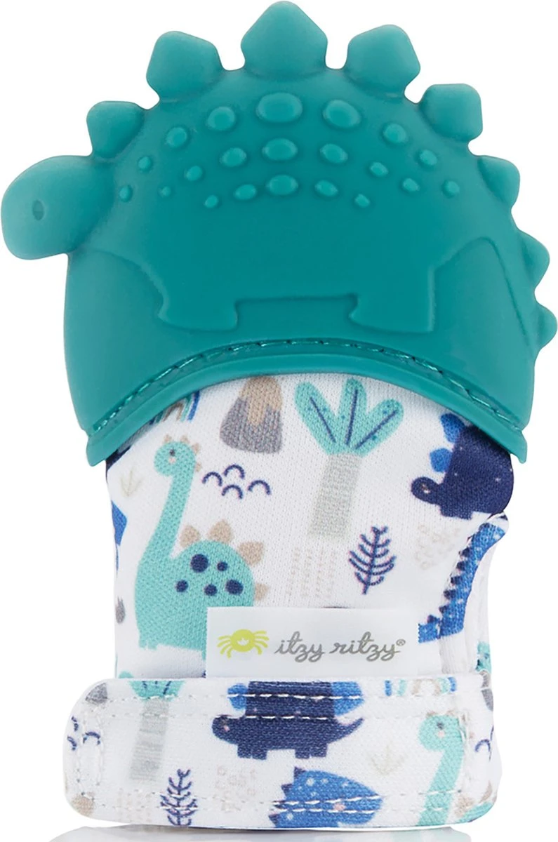 Itzy Ritzy - Itzy Mitt™ - Baby Bijtwant - Teal Dino 3 Itzy Ritzy - Itzy Mitt™ - Baby Bijtwant - Teal Dino