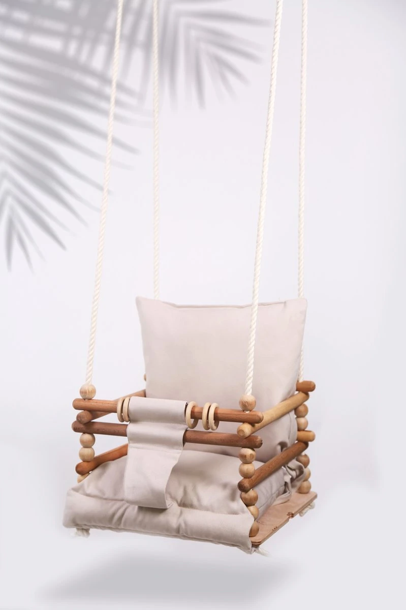 Babyschommel Met Berkenhout - Schommel Baby - Baby Swing Tot 60 Kg - Verstelbaar Schommel Kind - Babyswing 7 Babyschommel Met Berkenhout - Schommel Baby - Baby Swing Tot 60 Kg - Verstelbaar Schommel Kind - Babyswing - Afbeelding 5