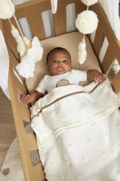 Meyco Knots Wiegdeken - 75x100 Cm - Offwhite -Babyproducten 800x1200 167