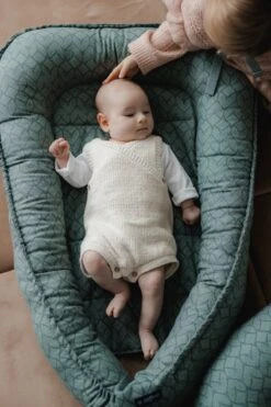 Zaffiro Leaves Babynestje - Beige - Hoes Van 100% Katoen -Babyproducten 800x1200 283