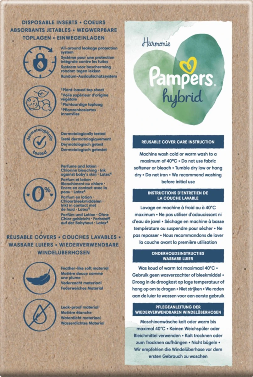 Pampers® Pampers Harmonie Hybrid - Startpakket - Wasbare Luiers Voor Baby’s 6 Pampers® Pampers Harmonie Hybrid - Startpakket - Wasbare Luiers Voor Baby’s - Afbeelding 4