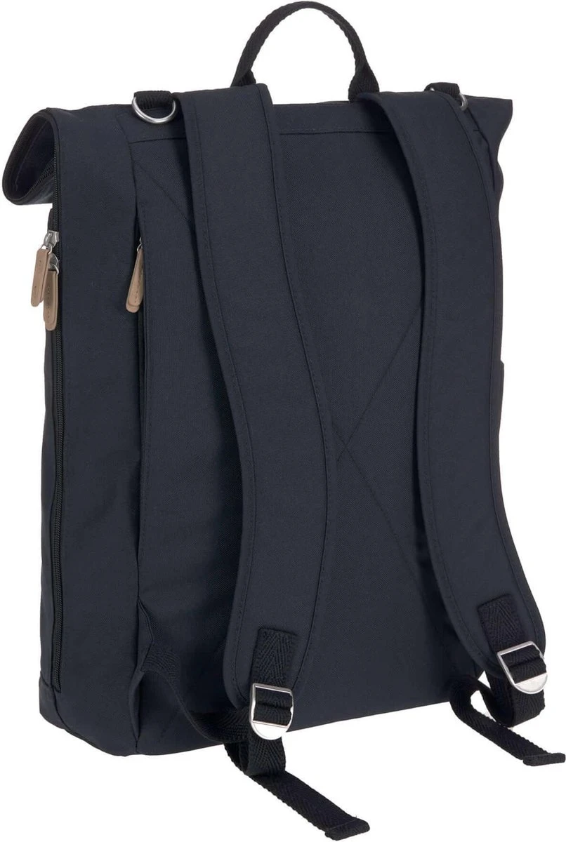 LÄSSIG Luiertas Rolltop Backpack Rugzak Incl Verschoningsmatje - Nacht Blauw 11 LÄSSIG Luiertas Rolltop Backpack Rugzak Incl Verschoningsmatje - Nacht Blauw - Afbeelding 9