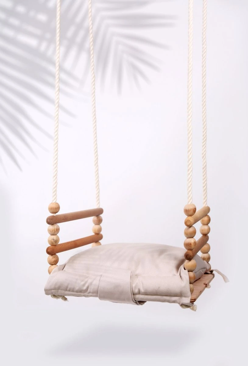 Babyschommel Met Berkenhout - Schommel Baby - Baby Swing Tot 60 Kg - Verstelbaar Schommel Kind - Babyswing 9 Babyschommel Met Berkenhout - Schommel Baby - Baby Swing Tot 60 Kg - Verstelbaar Schommel Kind - Babyswing - Afbeelding 7