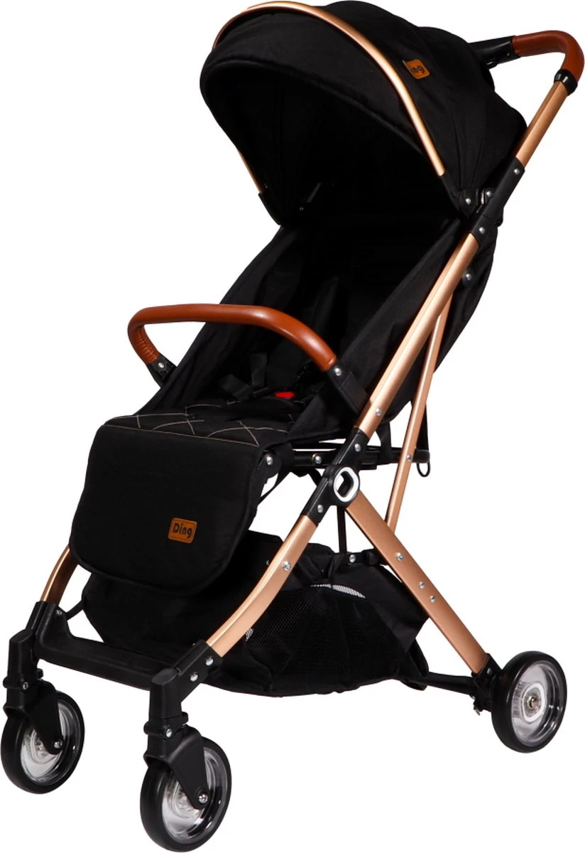 Ding Vivo Wandelwagen - Zwart/Rose - Inklapbare Buggy - Inclusief Boodschappenmandje En Zonnekap 3 Ding Vivo Wandelwagen - Zwart/Rose - Inklapbare Buggy - Inclusief Boodschappenmandje En Zonnekap